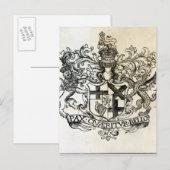 wapenschild van Oliver Cromwell Briefkaart (Voorkant / Achterkant)