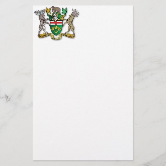 wapenschild van Ontario Briefpapier (Voorkant)