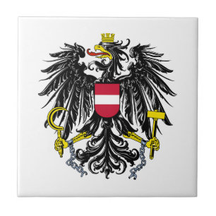 Wapenschild van Oostenrijk land symbool embleem vl Tegeltje