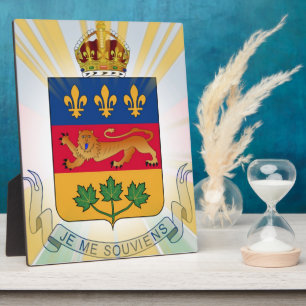 Wapenschild van Quebec op tafelblad Fotoplaat