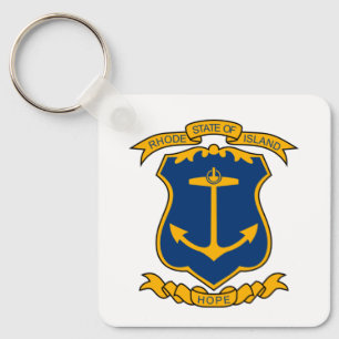 Wapenschild van Rhode Island-sleutelhanger Sleutelhanger