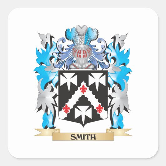 Wapenschild van Smith - Family Crest Vierkante Sticker (Voorkant)
