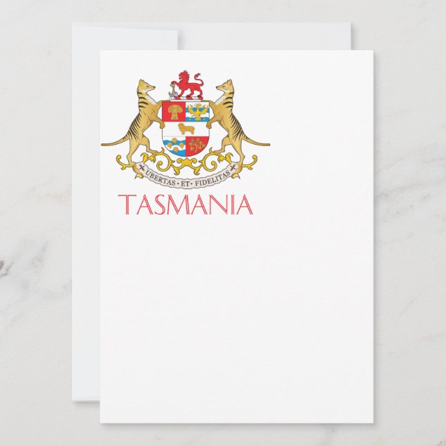 wapenschild van Tasmania (Voorkant)