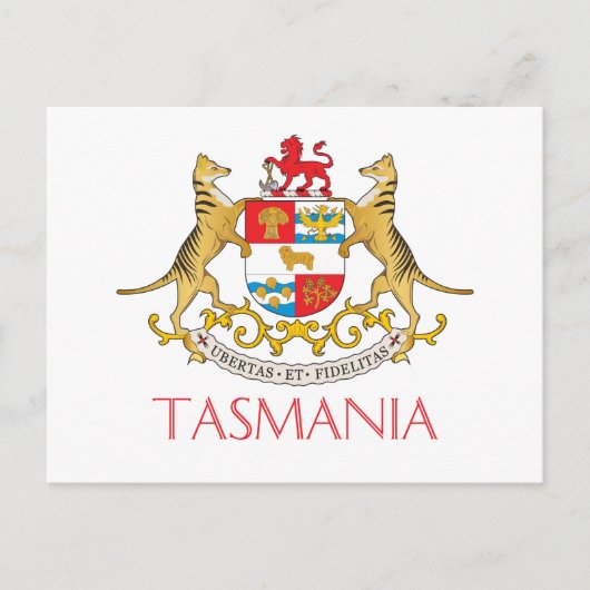 wapenschild van Tasmania Briefkaart (Voorkant)