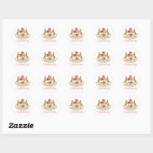 wapenschild van Tasmania Ronde Sticker (Vel)