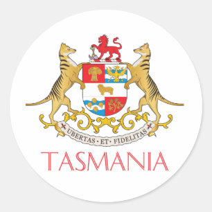 wapenschild van Tasmania Ronde Sticker