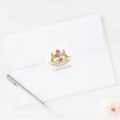 wapenschild van Tasmania Ronde Sticker (Envelop)