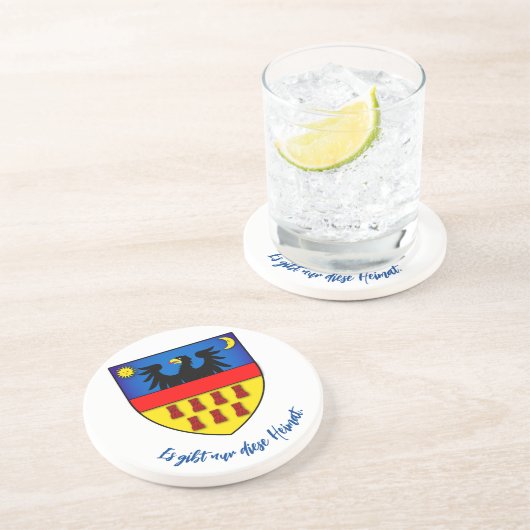 wapenschild van Transsylvanië Zandsteen Onderzetter (Zijkant)