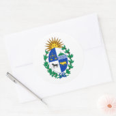 Wapenschild van Uruguay Ronde Sticker (Envelop)
