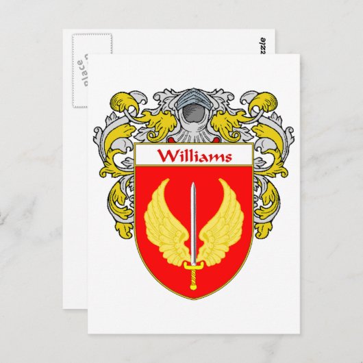 Wapenschild van Williams (gepantserd) Briefkaart (Voorkant / Achterkant)
