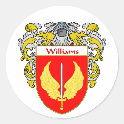 Wapenschild van Williams (gepantserd) Ronde Sticker (Voorkant)