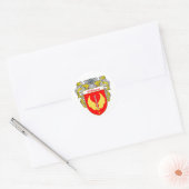 Wapenschild van Williams (gepantserd) Ronde Sticker (Envelop)