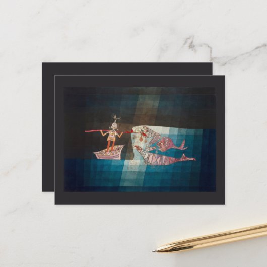 wapenschild van zeelieden opera van Paul Klee Met Briefkaart (Voorkant / Achterkant in situ)