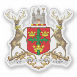 Wapenschilden van de stad Nottingham, Engeland Sticker