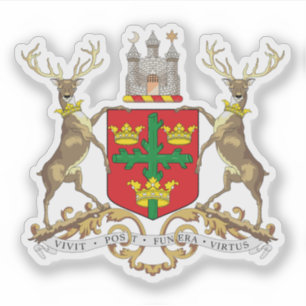 Wapenschilden van de stad Nottingham, Engeland Sticker