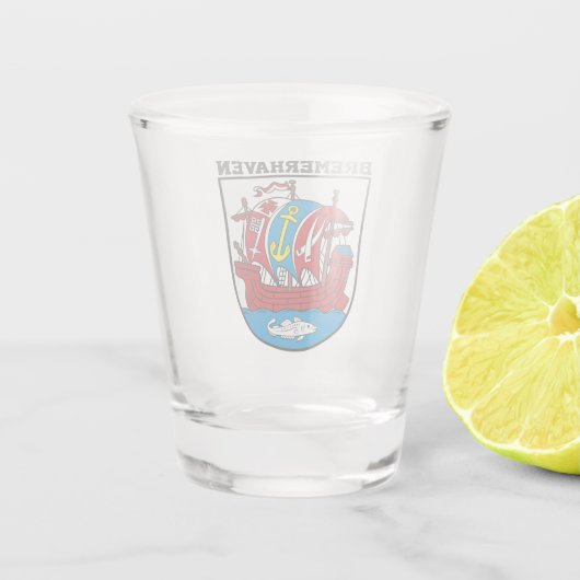 Wapenstaart Bremerhaven, Duitsland Shot Glas (Achterkant)