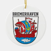 Wapenstaart Bremerhaven, Duitsland Square Sticke Keramisch Ornament (Voorkant)