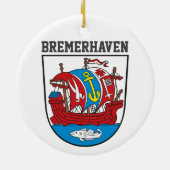 Wapenstaart Bremerhaven, Duitsland Square Sticke Keramisch Ornament (Achterkant)