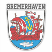 Wapenstaart Bremerhaven, Duitsland Sticker (Voorkant)