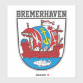 Wapenstaart Bremerhaven, Duitsland Sticker (Vel)