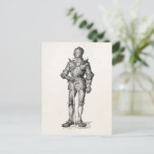 Wapenstaart Knight Shining Armor Sword Medieval Briefkaart (Staand voorkant)