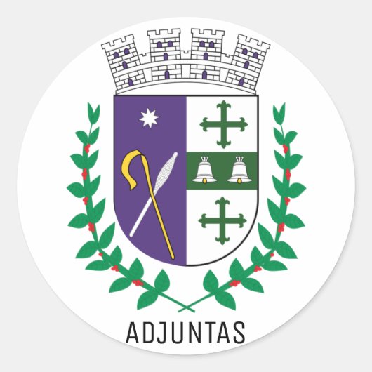 Wapenstaart van Adjuntas, Puerto Rico Ronde Sticker (Voorkant)