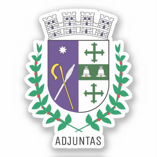 Wapenstaart van Adjuntas, Puerto Rico Sticker (Voorkant)