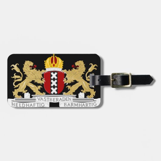 Wapenstaart van Amsterdam Bagagelabel (Voorkant horizontaal)