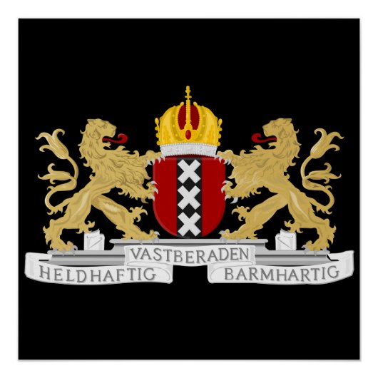 Wapenstaart van Amsterdam Perfect Poster (Voorkant)