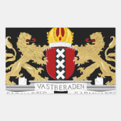 Wapenstaart van Amsterdam Rechthoekige Sticker (Voorkant)
