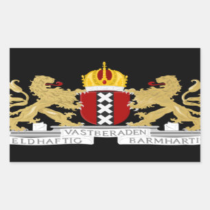 Wapenstaart van Amsterdam Rechthoekige Sticker