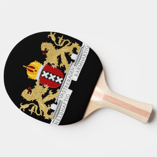 Wapenstaart van Amsterdam Tafeltennisbatje (Zijkant)