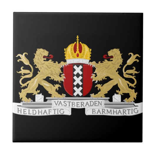 Wapenstaart van Amsterdam Tegeltje (Voorkant)