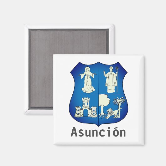 Wapenstaart van Asunción, Paraguay Magneet (Voorkant / Achterkant)