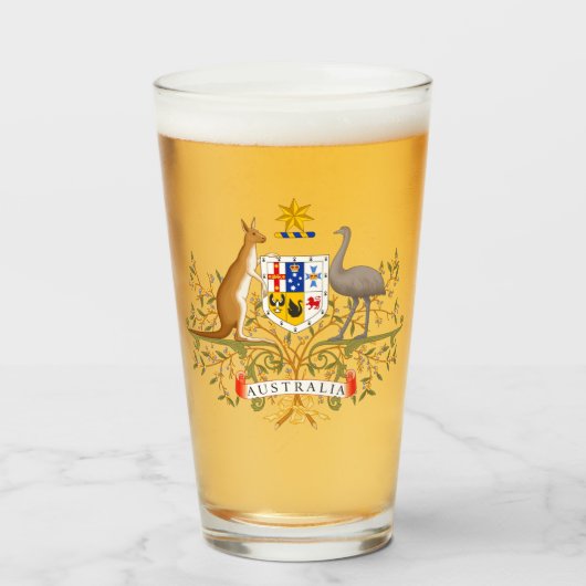 Wapenstaart van Australië Glas (Voorkant gevuld)