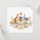 Wapenstaart van Australië Kaart (Voorkant / Achterkant in situ)