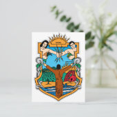 Wapenstaart van Baja California, Mexico Officiële Briefkaart (Staand voorkant)