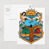 Wapenstaart van Baja California, Mexico Officiële Briefkaart (Voorkant / Achterkant)