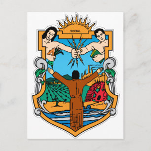 Wapenstaart van Baja California, Mexico Officiële Briefkaart