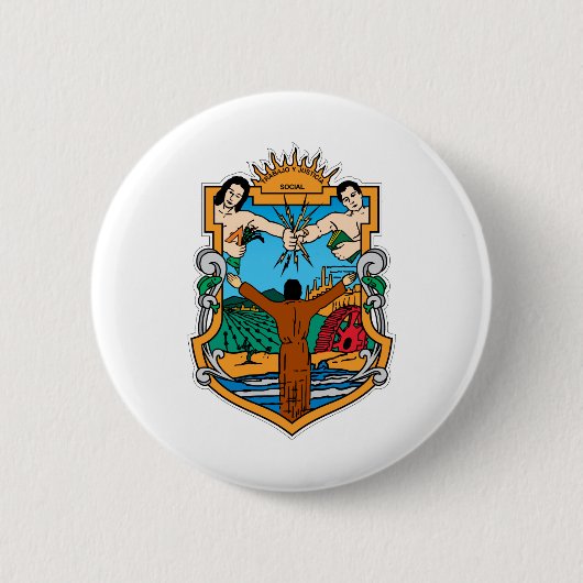 Wapenstaart van Baja California, Mexico Officiële Ronde Button 5,7 Cm (Voorkant)