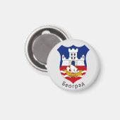 Wapenstaart van Belgrado, Servië Magneet (Voorkant / Achterkant)