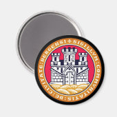 Wapenstaart van Bergen, Noorwegen Magneet (Voorkant / Achterkant)