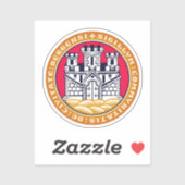 Wapenstaart van Bergen, Noorwegen Sticker (Vel)