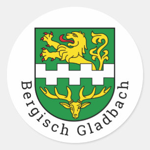 Wapenstaart van Bergisch Gladbach, Duitsland Ronde Sticker