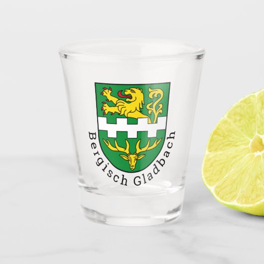 Wapenstaart van Bergisch Gladbach, Duitsland Shot Glas (Voorkant)