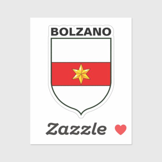 Wapenstaart van Bolzano, Italië Sticker (Vel)