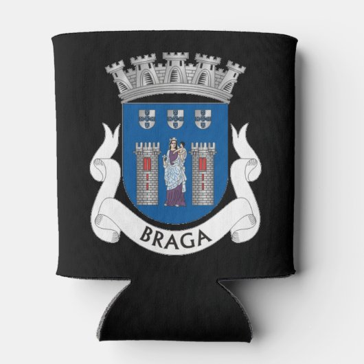 Wapenstaart van Braga, Portugal Blikjeskoeler (Achterkant)