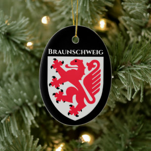 Wapenstaart van Braunschweig, Duitsland Keramisch Ornament