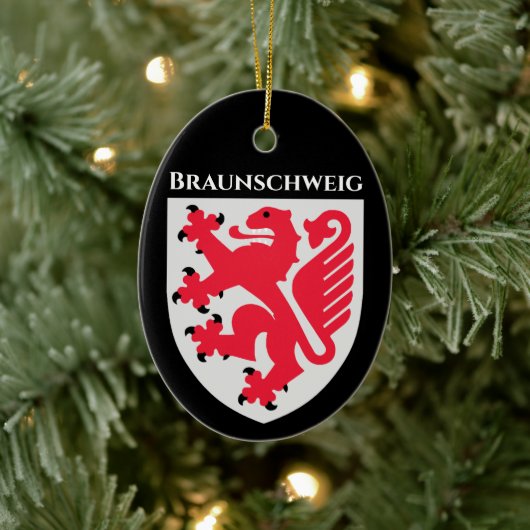Wapenstaart van Braunschweig, Duitsland Keramisch Ornament (Boom)
