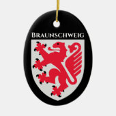 Wapenstaart van Braunschweig, Duitsland Keramisch Ornament (Voorkant)